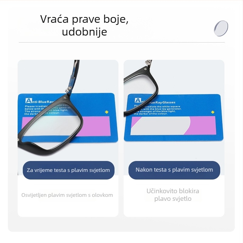 Yamy naočale za čitanje, kvadratni puni okvir, naočale protiv plavog svjetla, okvir TR90, materijal leća AC, odrasli