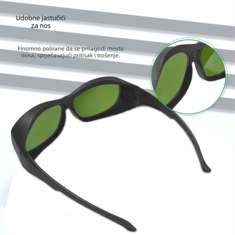 Zaštitne naočale TC-YJ-2903, okvir PC, laserska zaštita, leća 1,5 mm, standard GB30863/EN207