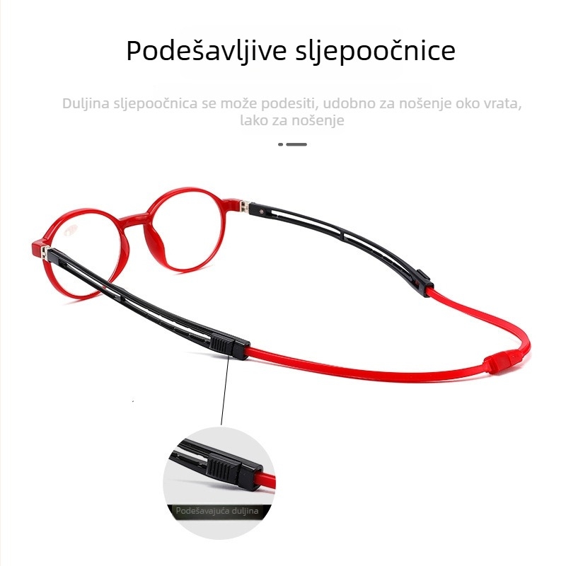 Naočale za čitanje TR90 s okruglim okvirom, puni okvir, leće od smole, model 9001, unisex, pogodne za mala lica