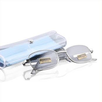 Presbiopijske naočale s poluokvirnim metalnim okvirom, kvadratni okvir, staklene leće s premazom smole