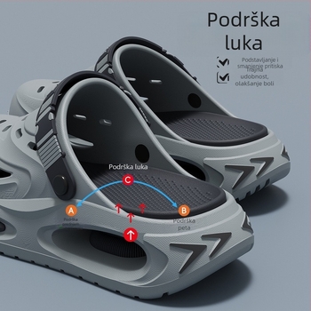 Muške ljetne EVA sandale s otvorenim prstima, EVA gornji dio, potplat injekcijski oblikovan, Slip-On