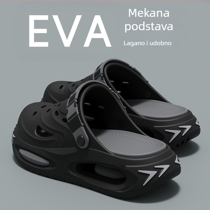Muške ljetne EVA sandale s otvorenim prstima, EVA gornji dio, potplat injekcijski oblikovan, Slip-On