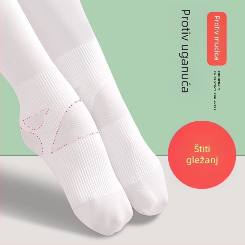 Dječje baletne čarape za ples, prozračne, protuklizne na gležanj, jacquard uzorak