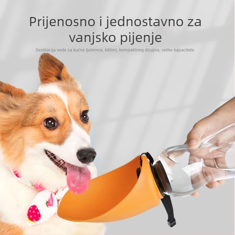 Putna čaša za vodu za kućne ljubimce, automatski dispenzer vode, prijenosna čaša za pse i mačke, vanjska upotreba, Bobla