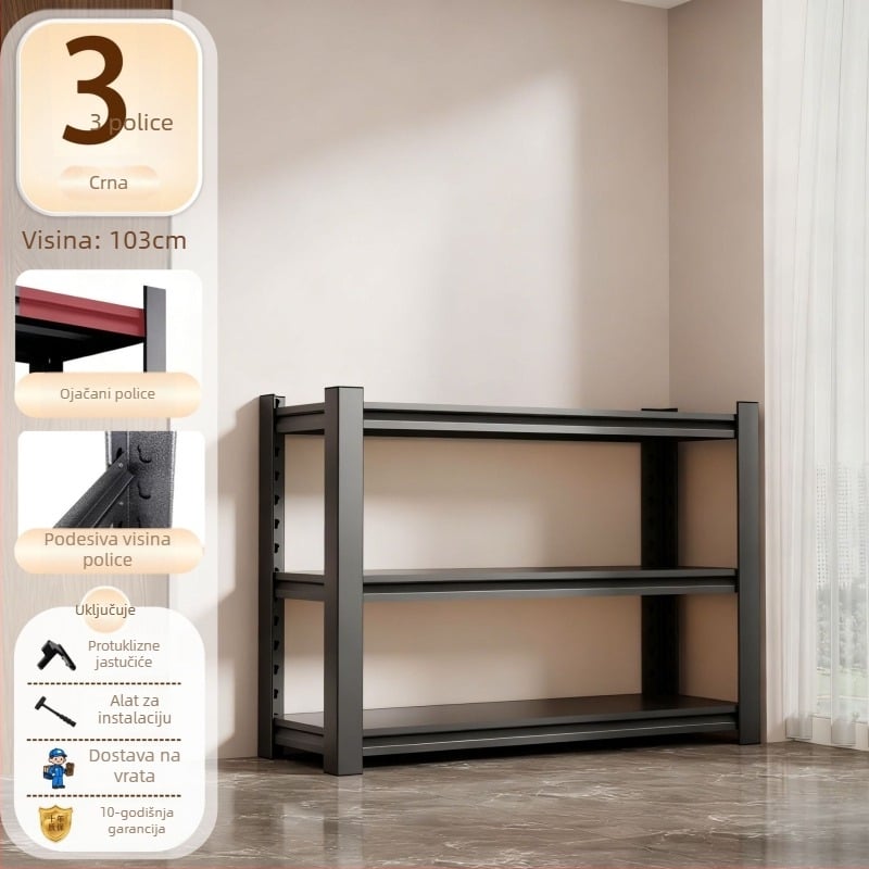 Metalni kuhinjski stalak, višeslojni, 3–7 razina, moderan minimalistički stil, Sanwei, model Kitchen shelves