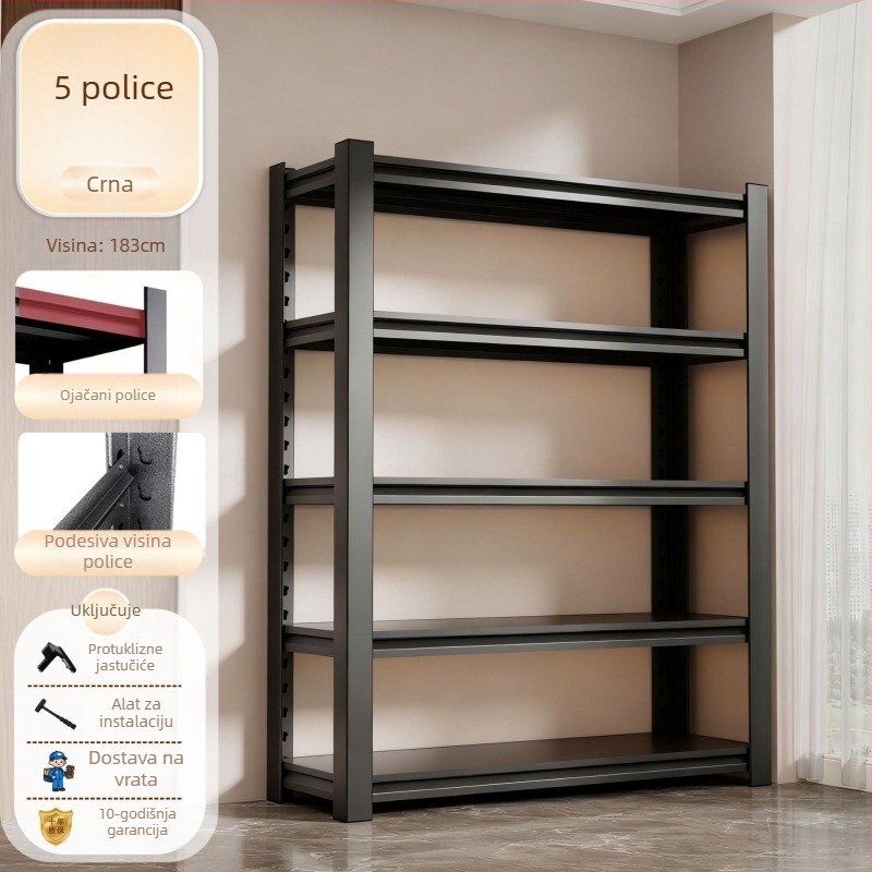 Metalni kuhinjski stalak, višeslojni, 3–7 razina, moderan minimalistički stil, Sanwei, model Kitchen shelves