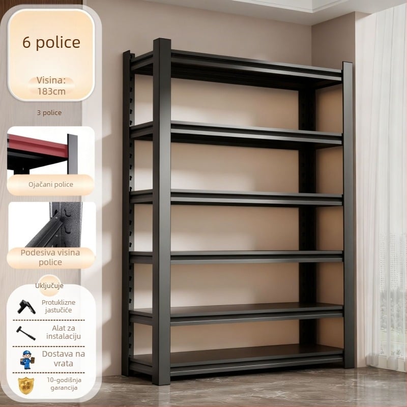 Metalni kuhinjski stalak, višeslojni, 3–7 razina, moderan minimalistički stil, Sanwei, model Kitchen shelves