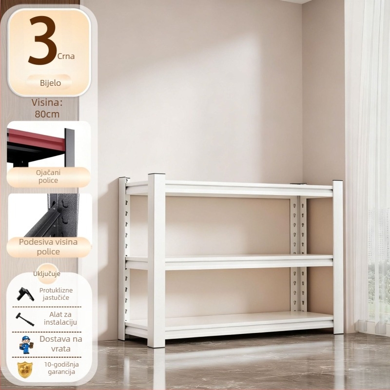 Metalni kuhinjski stalak, višeslojni, 3–7 razina, moderan minimalistički stil, Sanwei, model Kitchen shelves