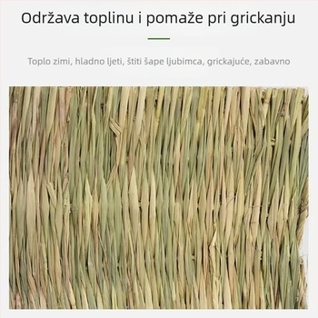 Travnato gnijezdo za kućne ljubimce - ručno pleteno leglo za hamstere, zečeve i mala glodavce