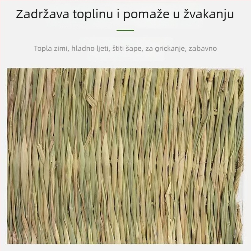Travnato gnijezdo za kućne ljubimce - ručno pleteno leglo za hamstere, zečeve i mala glodavce