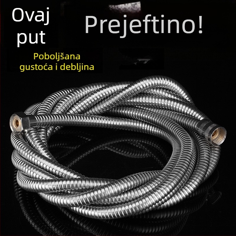 Nehrđajući čelični tuš crijevo, ručni tuš, duljina 1,5–5 m, kupaonica