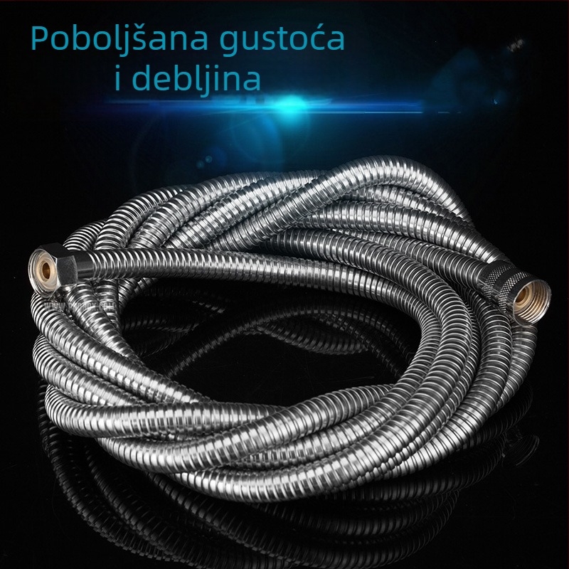 Nehrđajući čelični tuš crijevo, ručni tuš, duljina 1,5–5 m, kupaonica