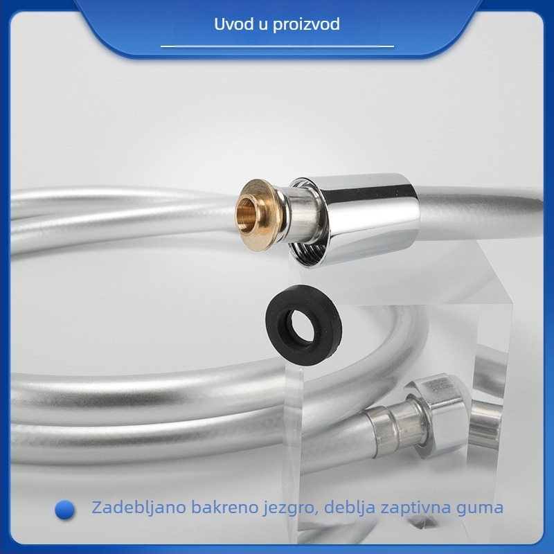 PVC tuš šlauh TH-YF, materijal PVC, nominalni tlak 0–40, radna temperatura 0–80°C, spoj 1/4
