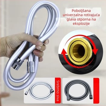 PVC univerzalni okretni tuš šip s glavom tuša, otporan na eksploziju