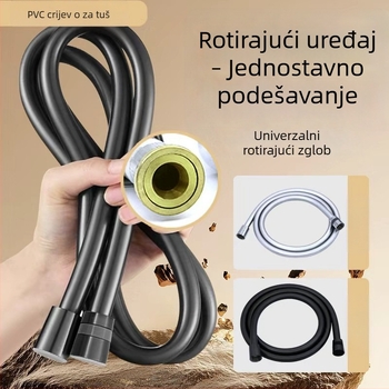 PVC univerzalni okretni tuš šip s glavom tuša, otporan na eksploziju