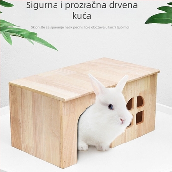Drvena kućica za kućne ljubimce – sklonište za male životinje; materijal: drvo; tvornička prilagodba; nije uvezeno