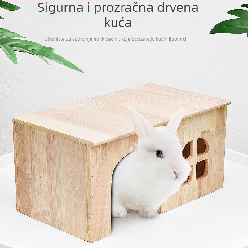 Drvena kućica za kućne ljubimce – sklonište za male životinje; materijal: drvo; tvornička prilagodba; nije uvezeno