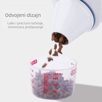 Pet Baihui spremnik za hranu za kućne ljubimce, 2.0L, PP materijal za hranu, licencirana privatna oznaka