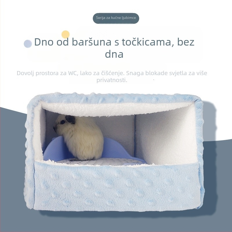 Bez dna pamučna kućica za mala kućna ljubimca – otporno na vjetar sklonište za spavanje, unutarnja upotreba, četiri sezone, pravokutni oblik