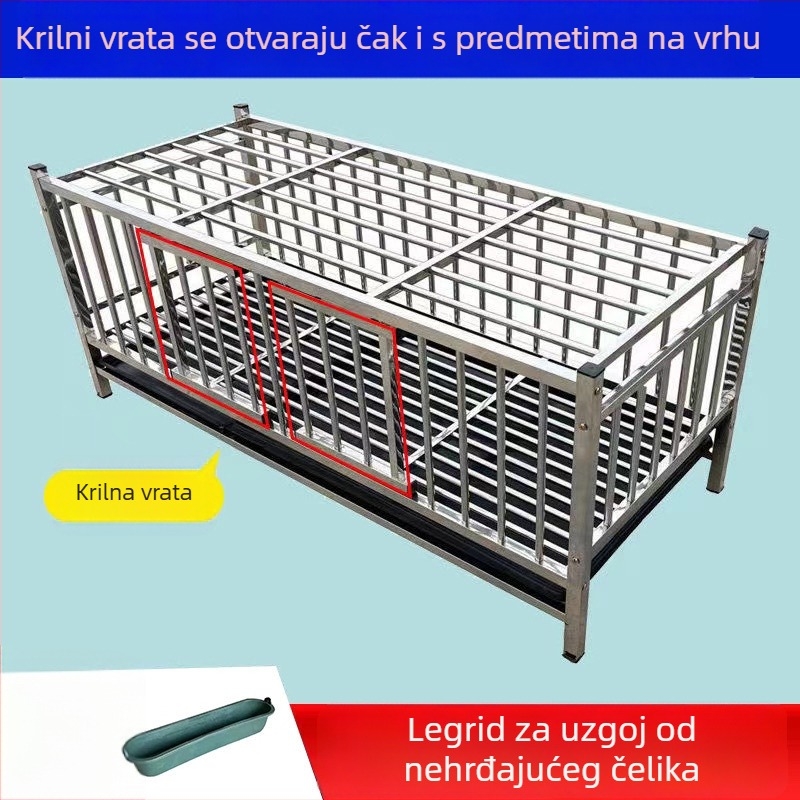 Kavez od nehrđajućeg čelika za uzgoj golubova, kokoši, pataka i zečeva — čvrsta konstrukcija s debelim zidovima
