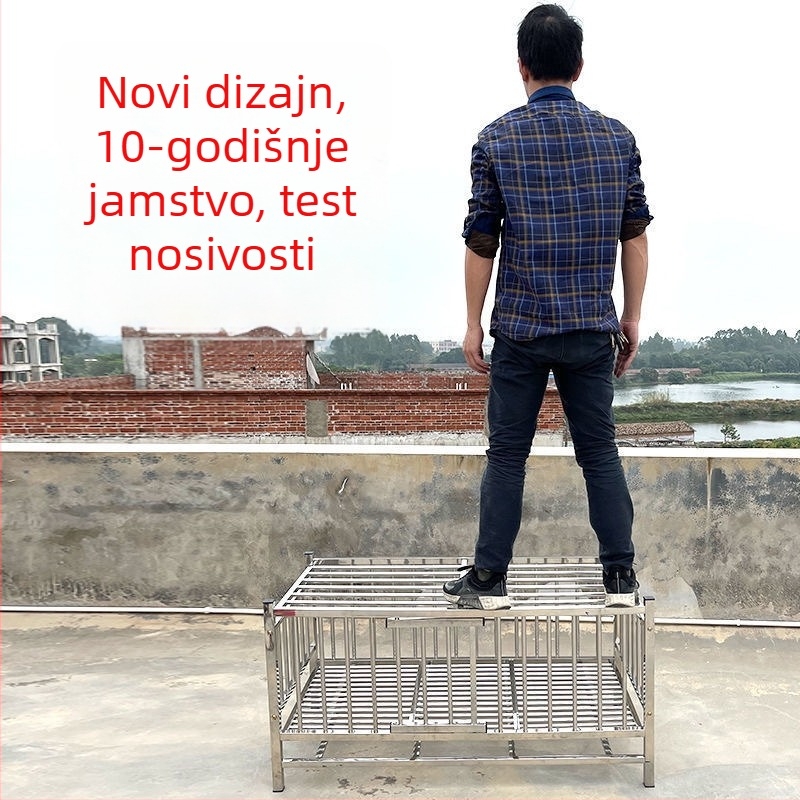 Kavez od nehrđajućeg čelika za uzgoj golubova, kokoši, pataka i zečeva — čvrsta konstrukcija s debelim zidovima
