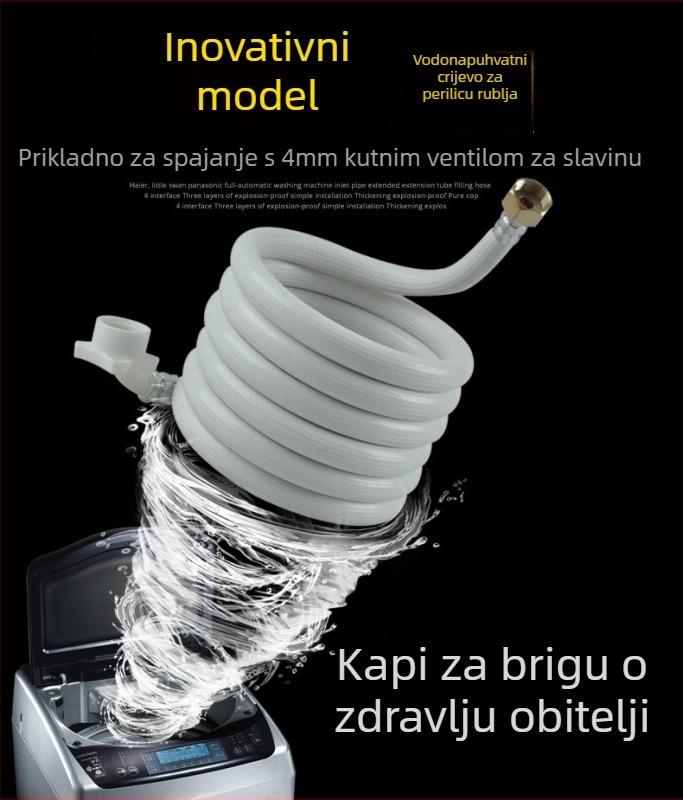Univerzalni produžni set crijeva za dovod vode perilice rublja