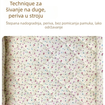 Zecje gnijezdo za spavanje - pamut-lin tkanina s cvjetnim uzorkom, prozračan i topao, pogodan za sve sezone