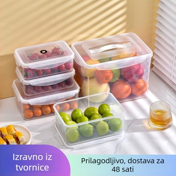 PP kutija za čuvanje hrane pravokutnog oblika – mikrovalna sigurnost, jednodijelna (PP; pravokutni oblik; mikrovalna sigurnost; jednodjelni; kuhinja)