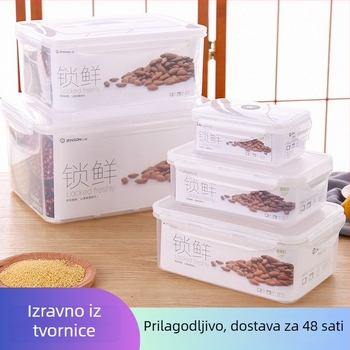 PP kutija za čuvanje hrane pravokutnog oblika – mikrovalna sigurnost, jednodijelna (PP; pravokutni oblik; mikrovalna sigurnost; jednodjelni; kuhinja)