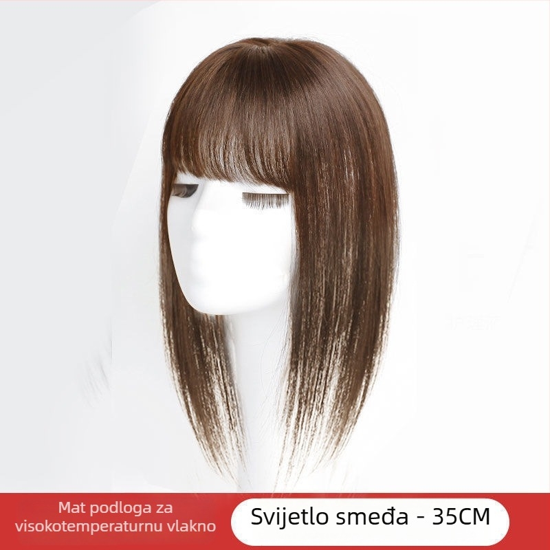 Dio kose s frantskim stilom šiške, gornje zračne šiške, ravna, visoko temperaturna svila, strojno izrađena, nije moguće bojiti