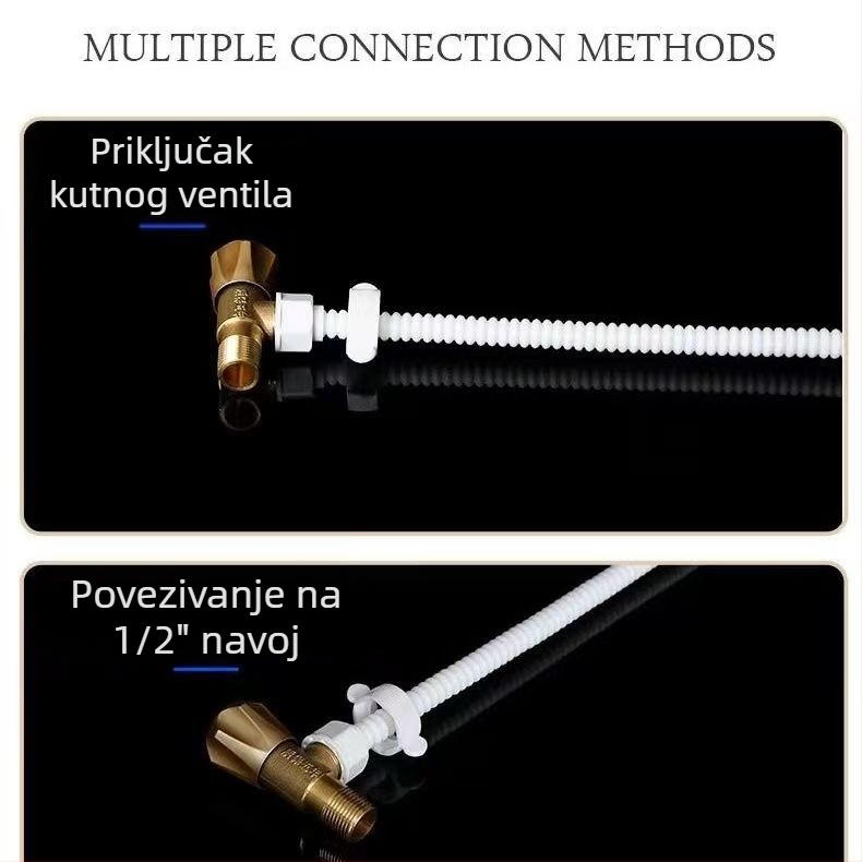 Cijev za vodu za bojler (plastični materijal; plastični konektor; jedan komad)