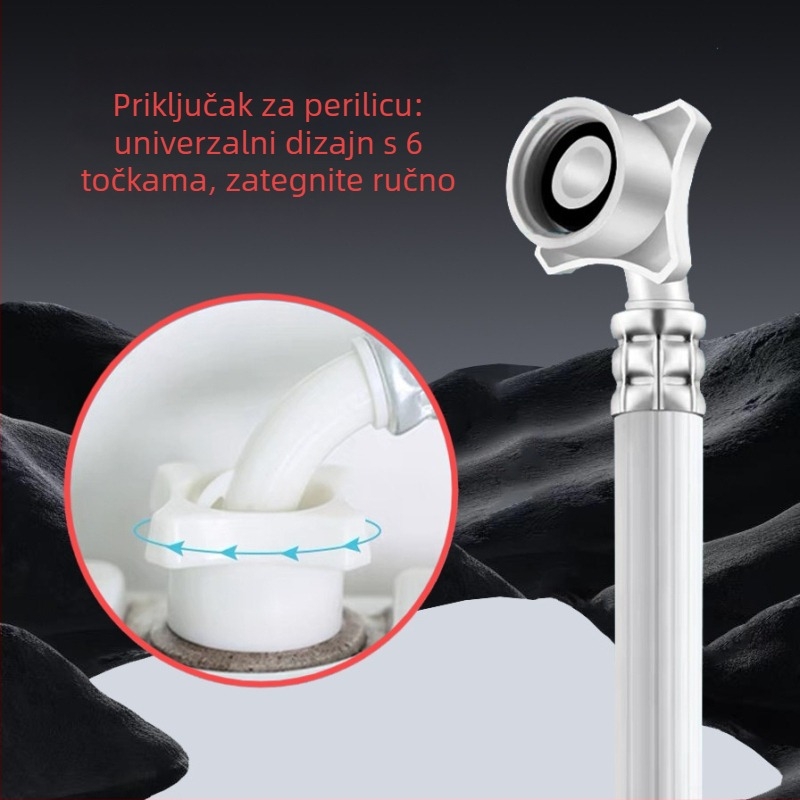 Priključna cijev za perilicu s bakrenim poklopcem, PVC, višestruko vodoinstalacijsko spojene, Model HX-6140, 1.0 MPa, 0–80°C, ručna ugradnja