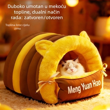 Mačje gnijezdo - toplo, zatvoren dizajn za zimu, od PP pamuka