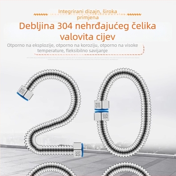BWG model 304 nehrđajući čelik savitljiva vodovodna cijev za ulaz u slavinu, za toplu i hladnu vodu, moderan minimalistički dizajn
