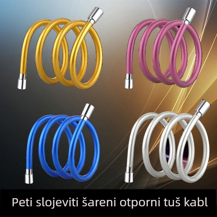 PVC tuš cijev, model 09, spiralna ugradnja, nazivni tlak 0.5 MPa, stil Light Luxury, marka Nabel