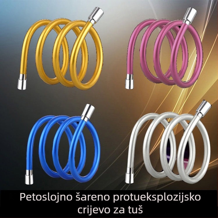 PVC tuš cijev, model 09, spiralna ugradnja, nazivni tlak 0.5 MPa, stil Light Luxury, marka Nabel