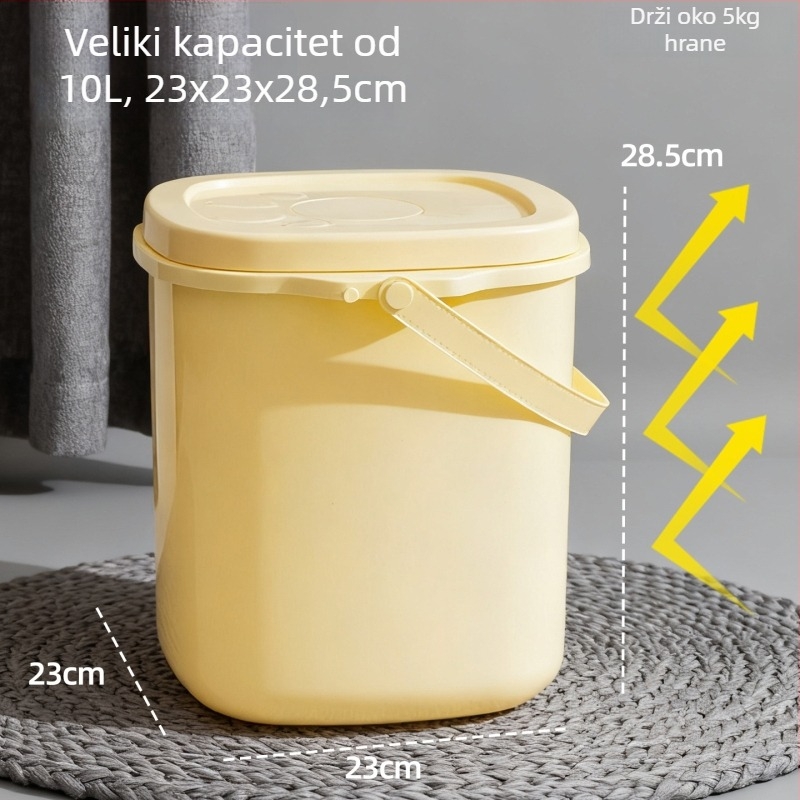 Spremnik za skladištenje hrane za kućne ljubimce – Hippie dog, PP materijal, 10 L kapacitet