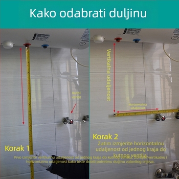 304 nehrđajući čelični savitljivi dovod za ulaz vode visokog tlaka, navoja spoj, 4-punktni model, 1.6 MPa, 120°C