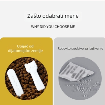 Posuda za skladištenje hrane za kućne ljubimce s hermetičkim zatvaranjem, dehidrator hrane za mačke i pse, trake od diatomske zemlje za sušenje hrane