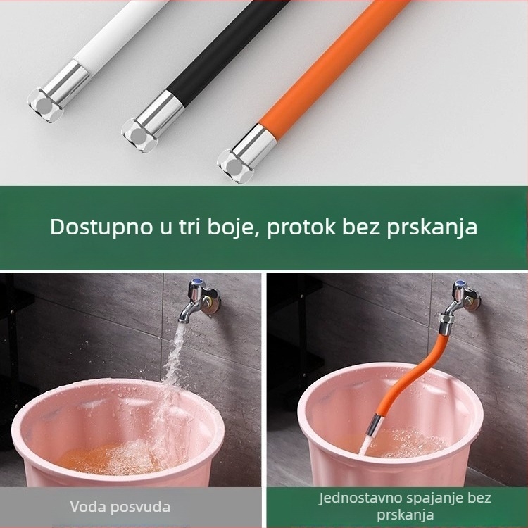 Produžni nastavak za slavinu s fleksibilnim izlazom, univerzalna veza, sprječavanje prskanja (Marka: Neck Strength; Certifikacija: Ne; Prilagodba: Ne)