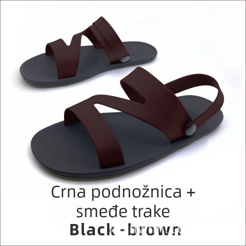 Dual-purpose sandale i papuče – protuklizne, dišuće, vodootporne; muška obuća u korejskom stilu s otvorenim prstom