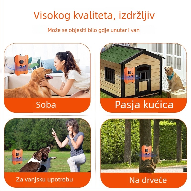 Ultrazvučni zaustavljač laveža za pse — prijenosni vanjski viseći alat za trening, ABS, model D3