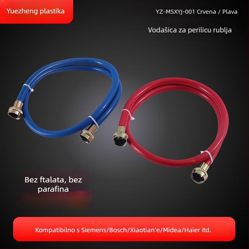 Američkog stila cijev za dovod vode za perilicu rublja, debeli šestostranični navoj, konstrukcija od bakra–željeza–PVC–silikona (2,0 MPa, -15 do 80°C, model Yz-msxyj-001)