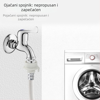 Produžni vodovodni nastavak za perilicu rublja, 1 m, PVC/nerđajući čelik, model 00261, Ster, ručna ugradnja