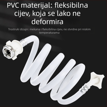 Produžni vodovodni nastavak za perilicu rublja, 1 m, PVC/nerđajući čelik, model 00261, Ster, ručna ugradnja