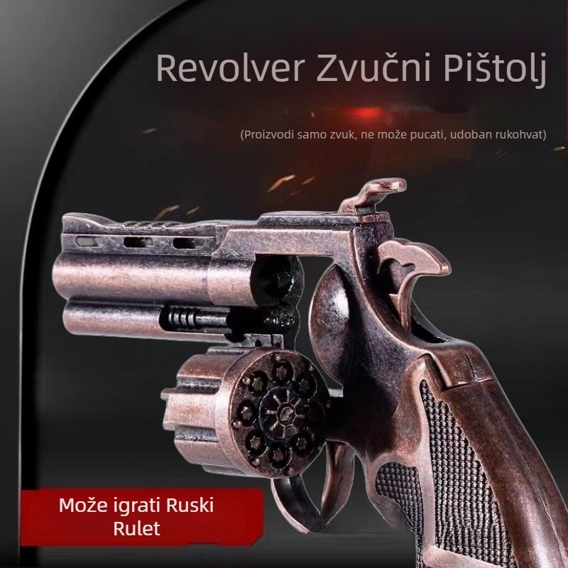 Revolver-igrački pištolj, potpuno metalni, retro stil, veliki Buffalo model