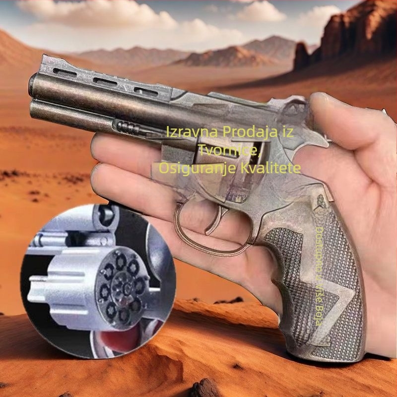 Revolver-igrački pištolj, potpuno metalni, retro stil, veliki Buffalo model