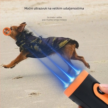 Ultrazvučni odgajivač psa i uređaj za obuku, trostruka bljesak, protiv lave, vanjska upotreba, plastično kućište, branda Pabi