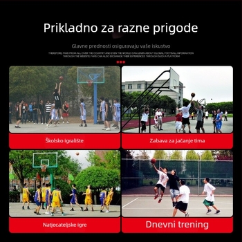 Košarkaška mreža, poliester, viseća instalacija, pogodna za igre s loptom