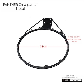 Koš za košarku s šupljim čeličnim obručem; Panther marka; Materijali: najlon, PVC, čelik; Mogućnost prilagođavanja; Namijenjeno za košarkaške vježbe i opremu za zabavu na događajima.